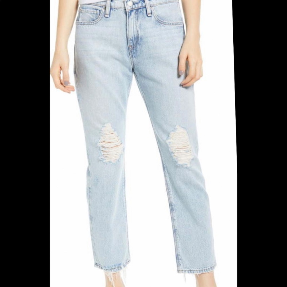 PRICE FIRM! HUDSON cropped distressed jeans 33 NWT